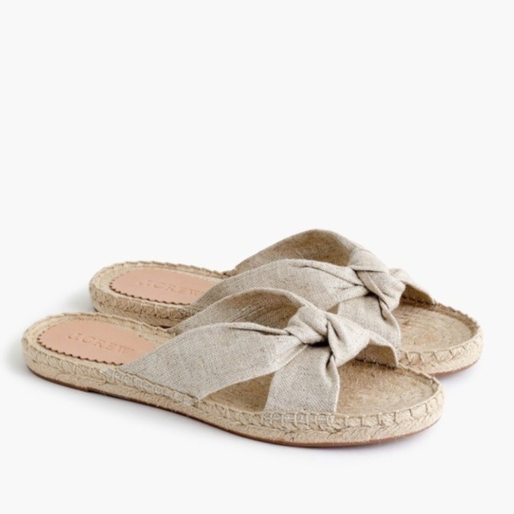J.Crew Women’s Knotted Espadrille Slide Sandals
